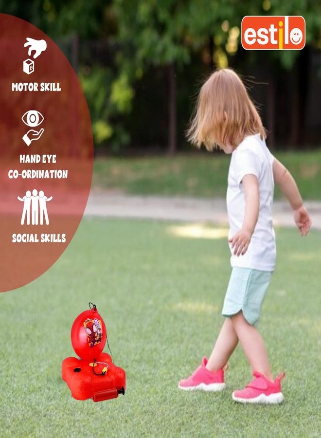 إستلو مجموعة ألعاب كرة القدم Estilo Reflex - مجموعة تدريب كرة قدم من 3 قطع للأطفال | تُحسّن الركل والمراوغة واللمسة الأولى والمهارات | مجموعة ألعاب كرة قدم | للأعمار من 4 سنوات فما فوق (سبايدرمان) - Image 5